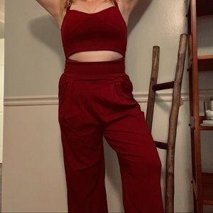 Free People Burgundy Co-ord Set